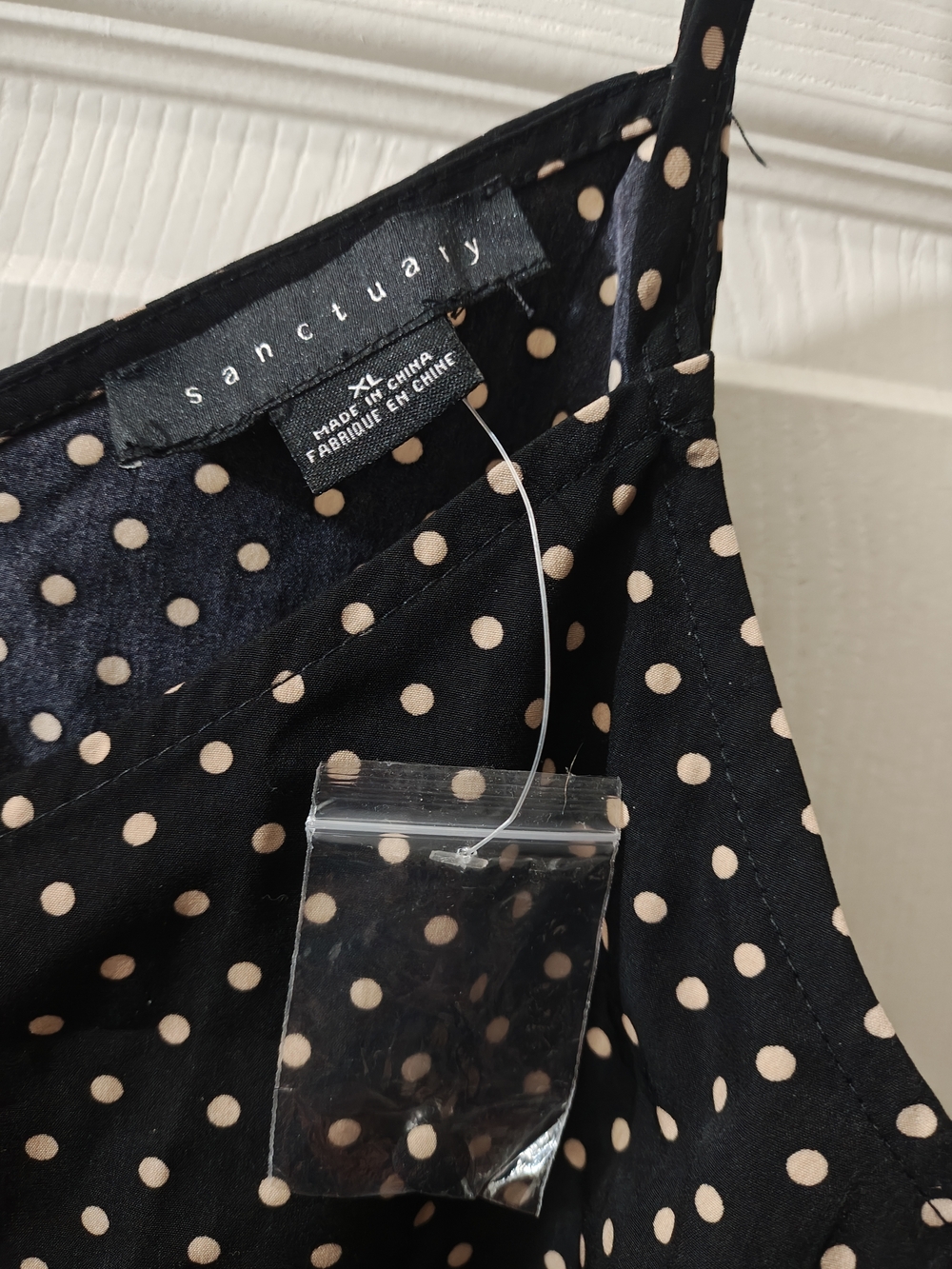 Sanctuary Black Polka Dot Slip Cami